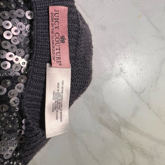 Vintage juicy couture Sequin Embellished Gray Beret main image 6